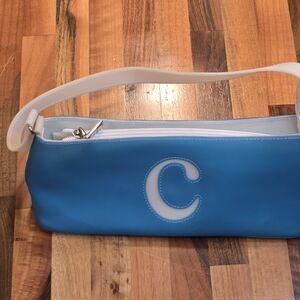 ​The 90s "It Bag": Vintage Cerulean Initial "C" Baguette